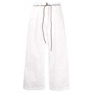NEW ALYSI women's wide pleat trousers in white